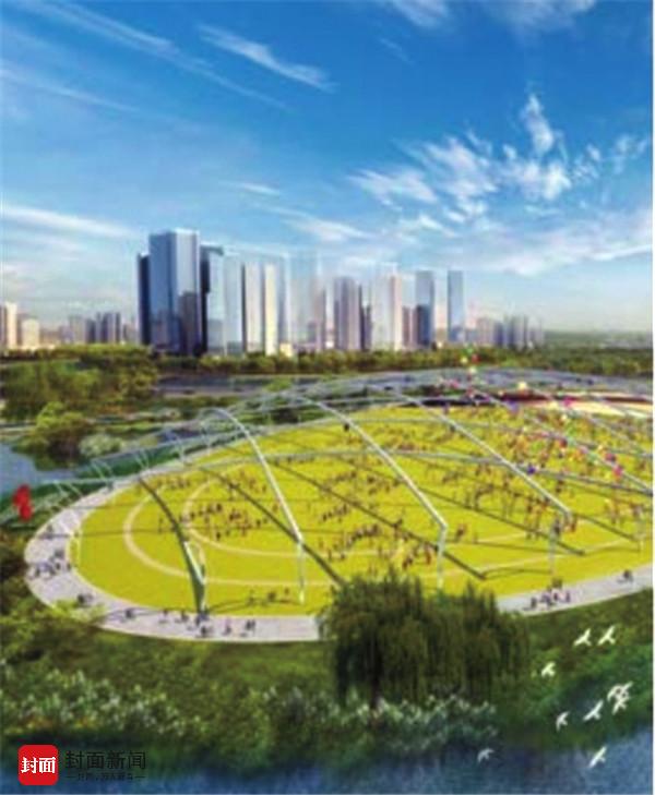 生态公园入口,是一个古琴广场,将成为传统戏曲文化为主题的展示区.
