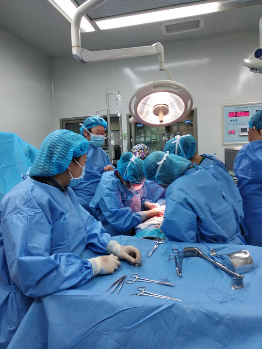 两院医生携手取出卵巢畸胎瘤