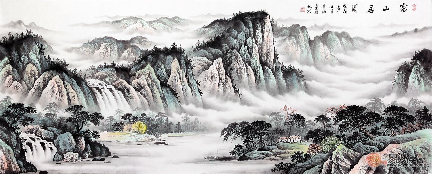 室内装饰画选择,山水画适合的软装设计