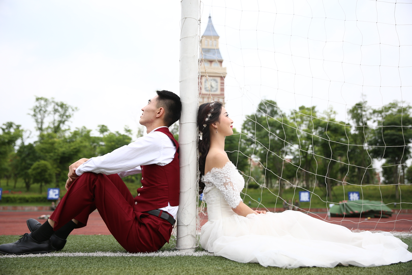 学生装婚纱照_婚纱照风格