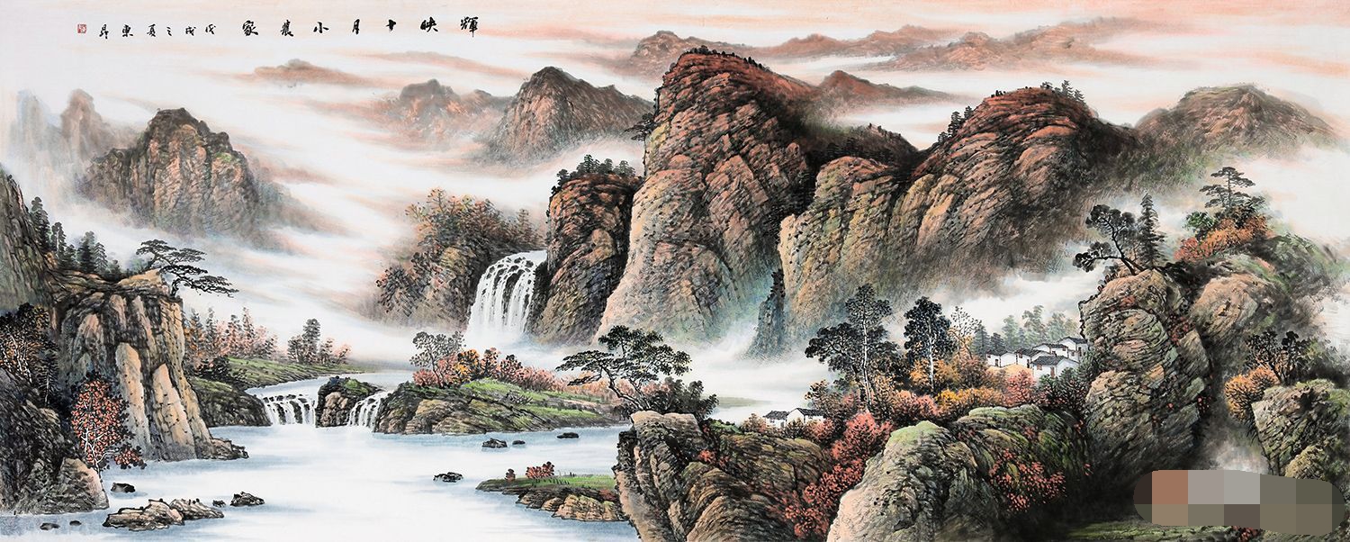 品读国画山水艺术,中美协名家赵洪霞山水画作品