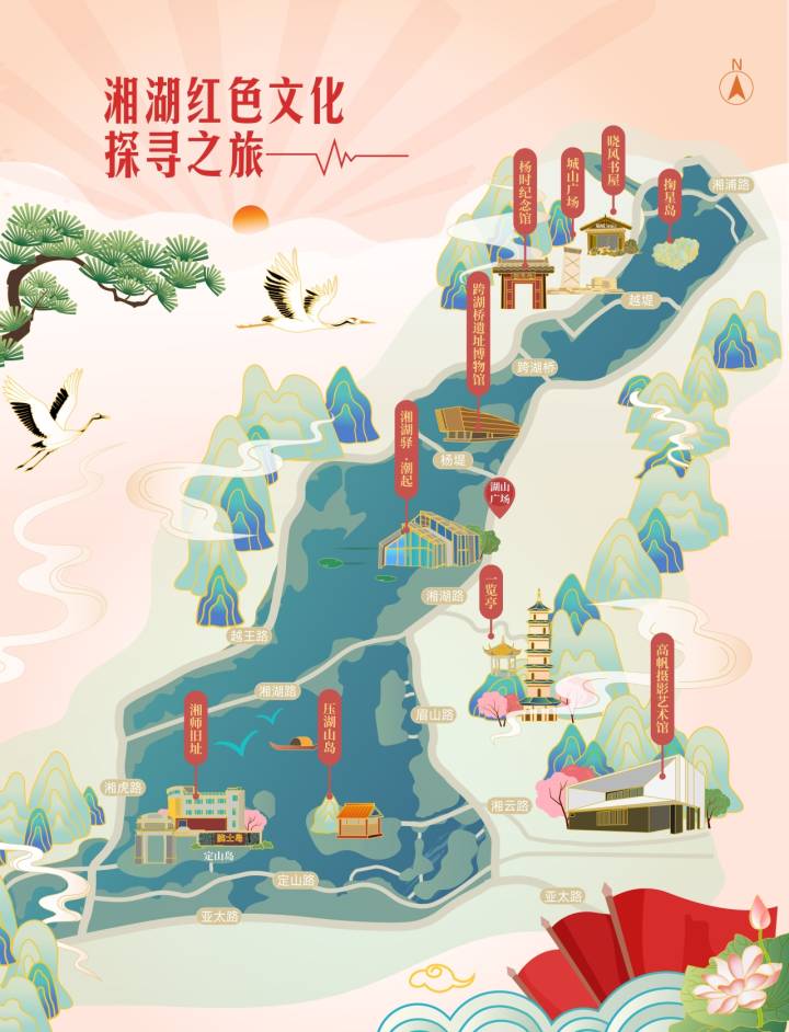 湘湖党群服务驿站,杨时纪念馆等阵地串连成线,推出红色旅游地图
