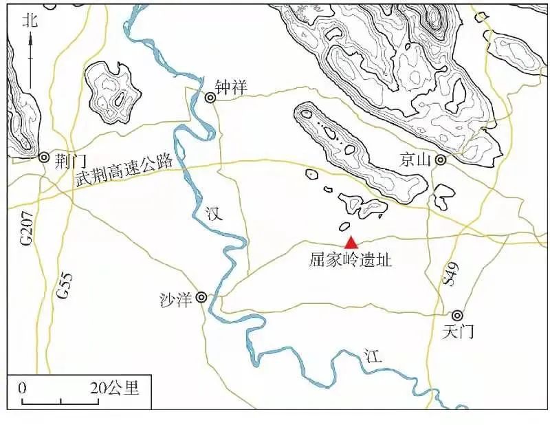 长江中游屈家岭文化遗址平面图目前,研究院正在对湖北襄阳凤凰咀遗址