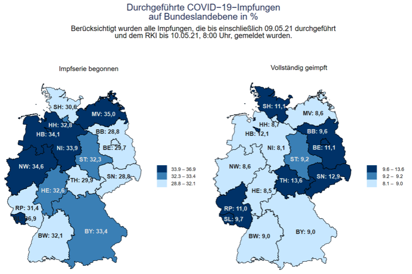德国328的民众已至少接种一剂新冠疫苗