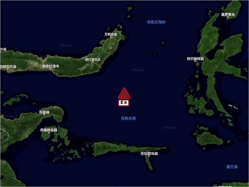 正式速报:02月23日10时08分印尼马鲁古海南部发生5.2级地震