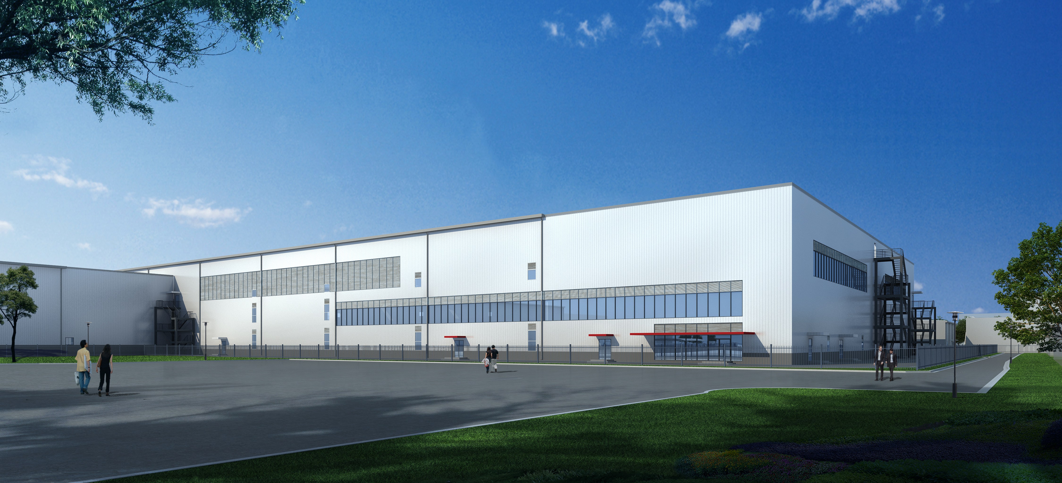 (图为明治集团位于松江区的新工厂效果图.