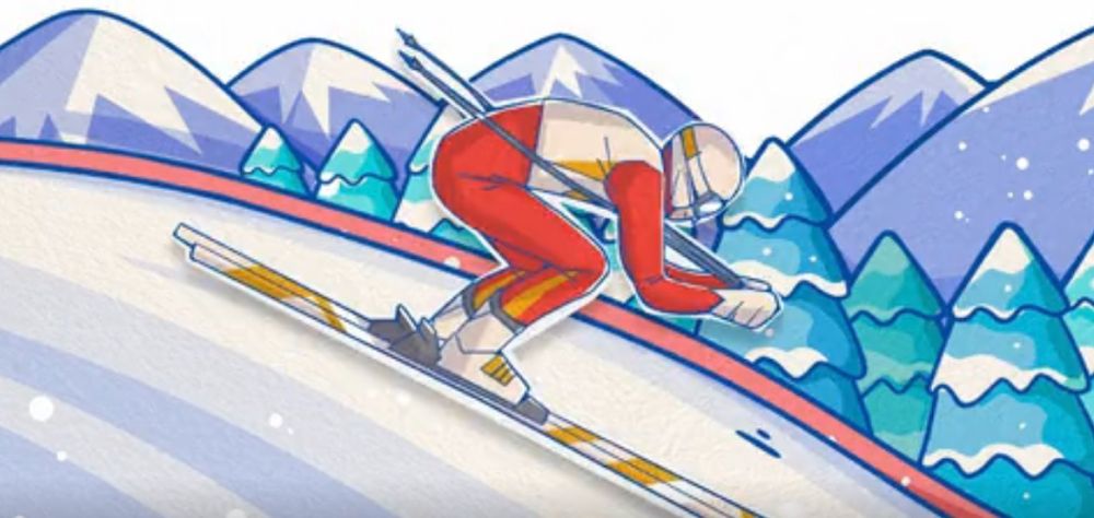 高山滑雪的图片卡通图片