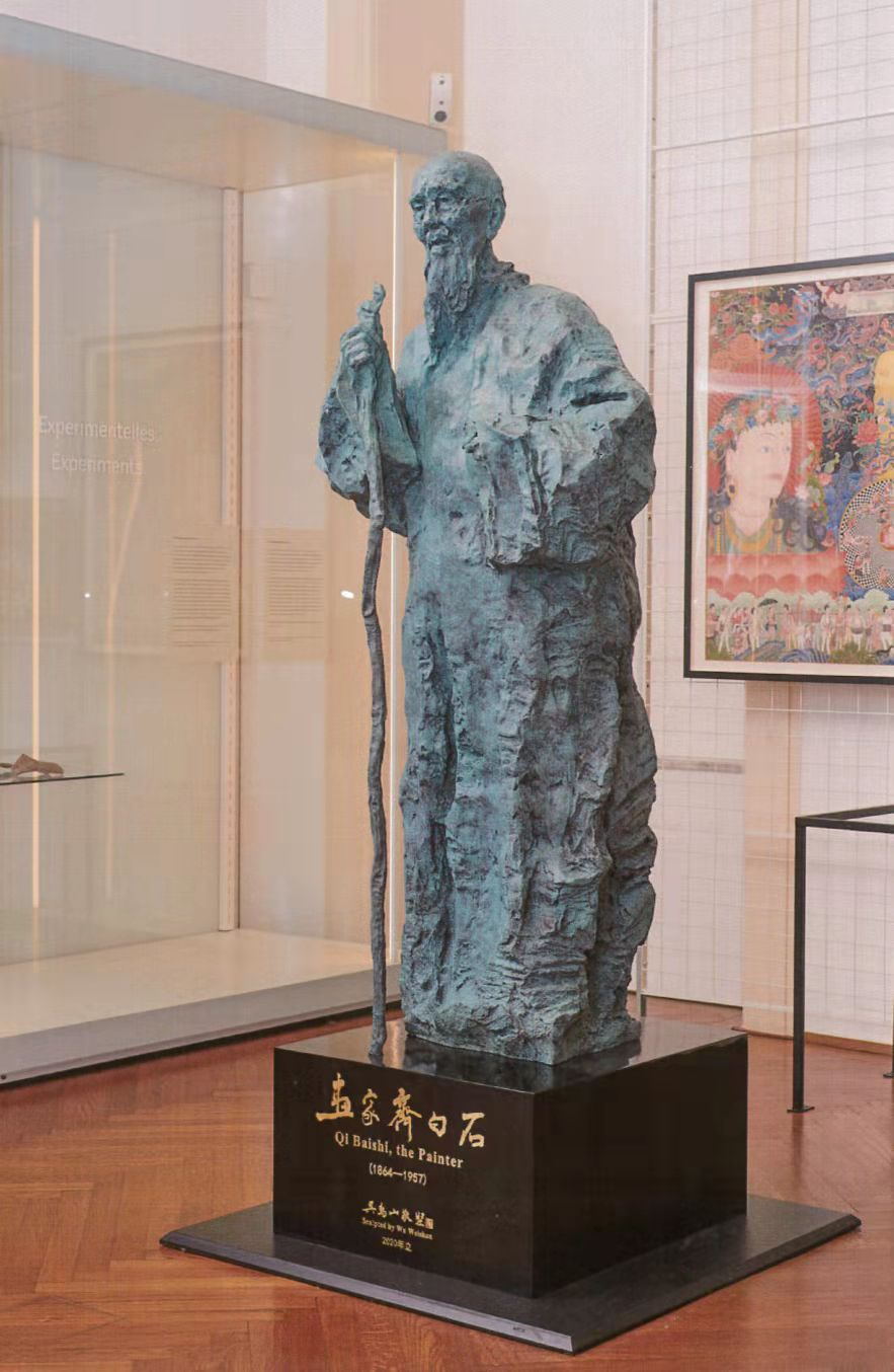 吴为山雕塑画家齐白石被维也纳世界博物馆收藏