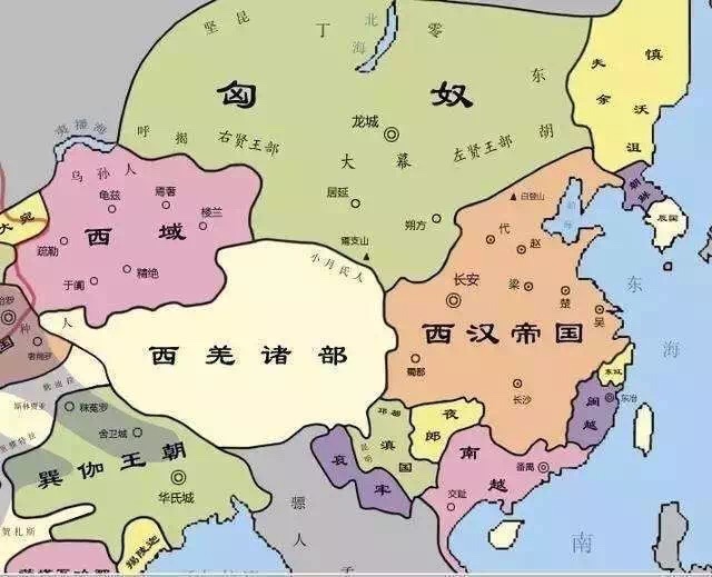西汉王朝初期地图
