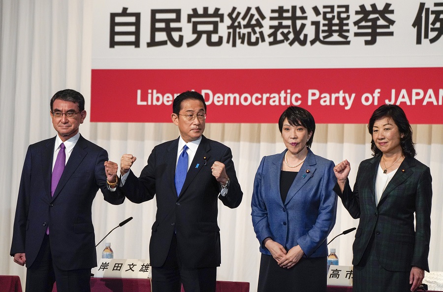 日本自民黨總裁選舉即將進行投票開票