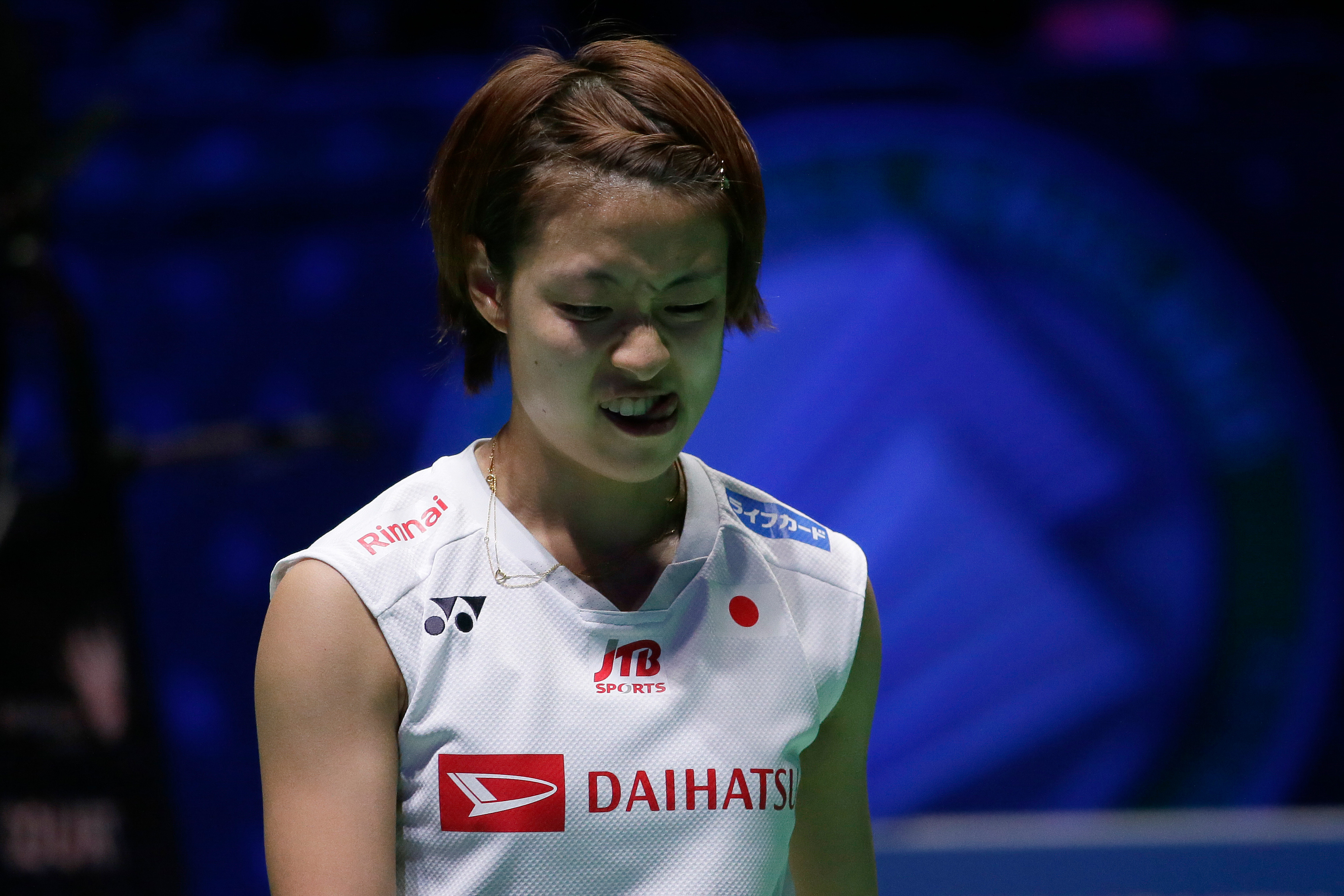 3月14日,奥原希望在比赛中回球.↑ 3月14日,陈雨菲在比赛中回球.