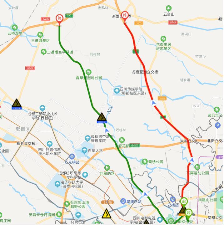 出行的成都人你遭堵起了哇莫慌交警发布了周边高速绕行路线
