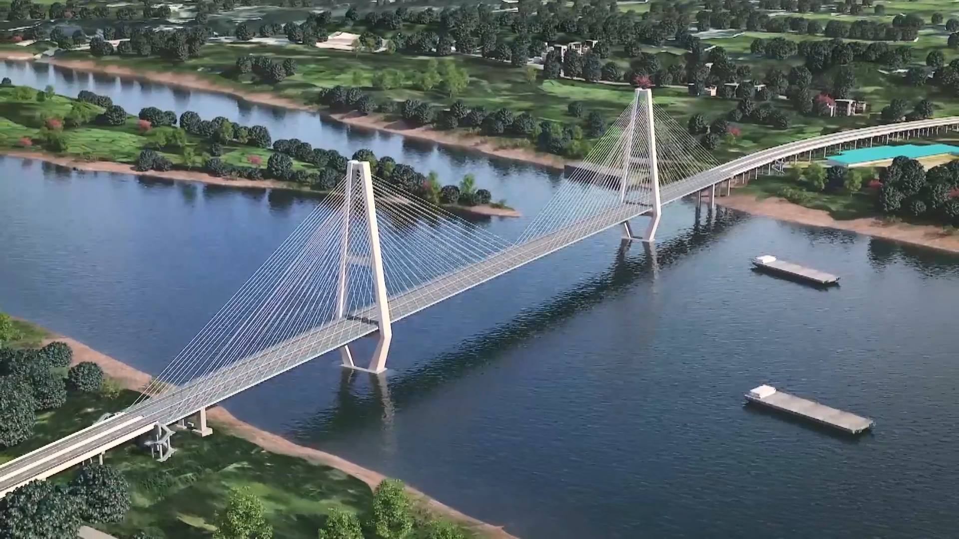 广西最大跨径斜拉桥平南相思洲特大桥主塔顺利封顶