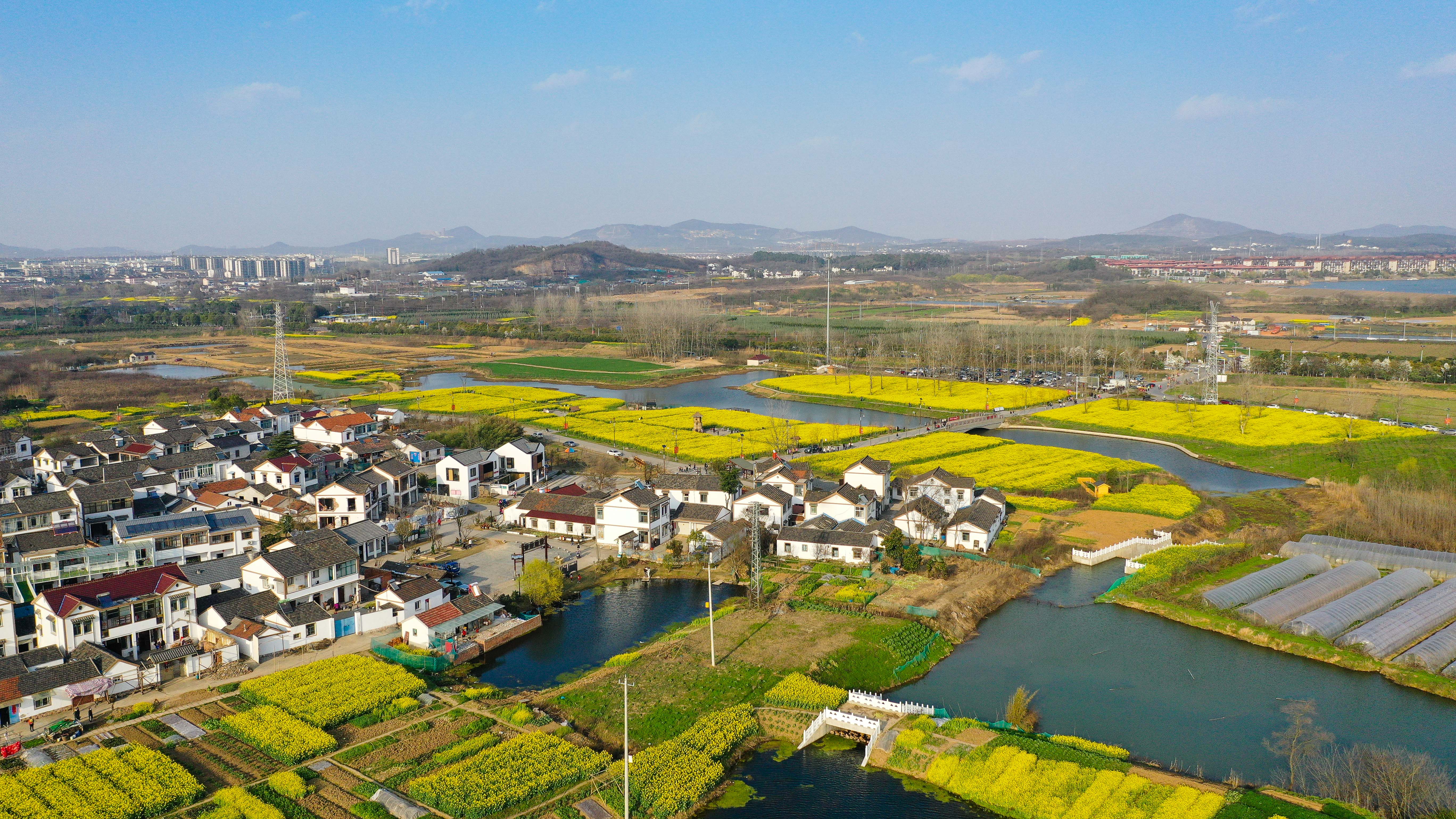 3月14日拍摄的南京市江宁区谷里街道徐家院村美景(无人机照片).