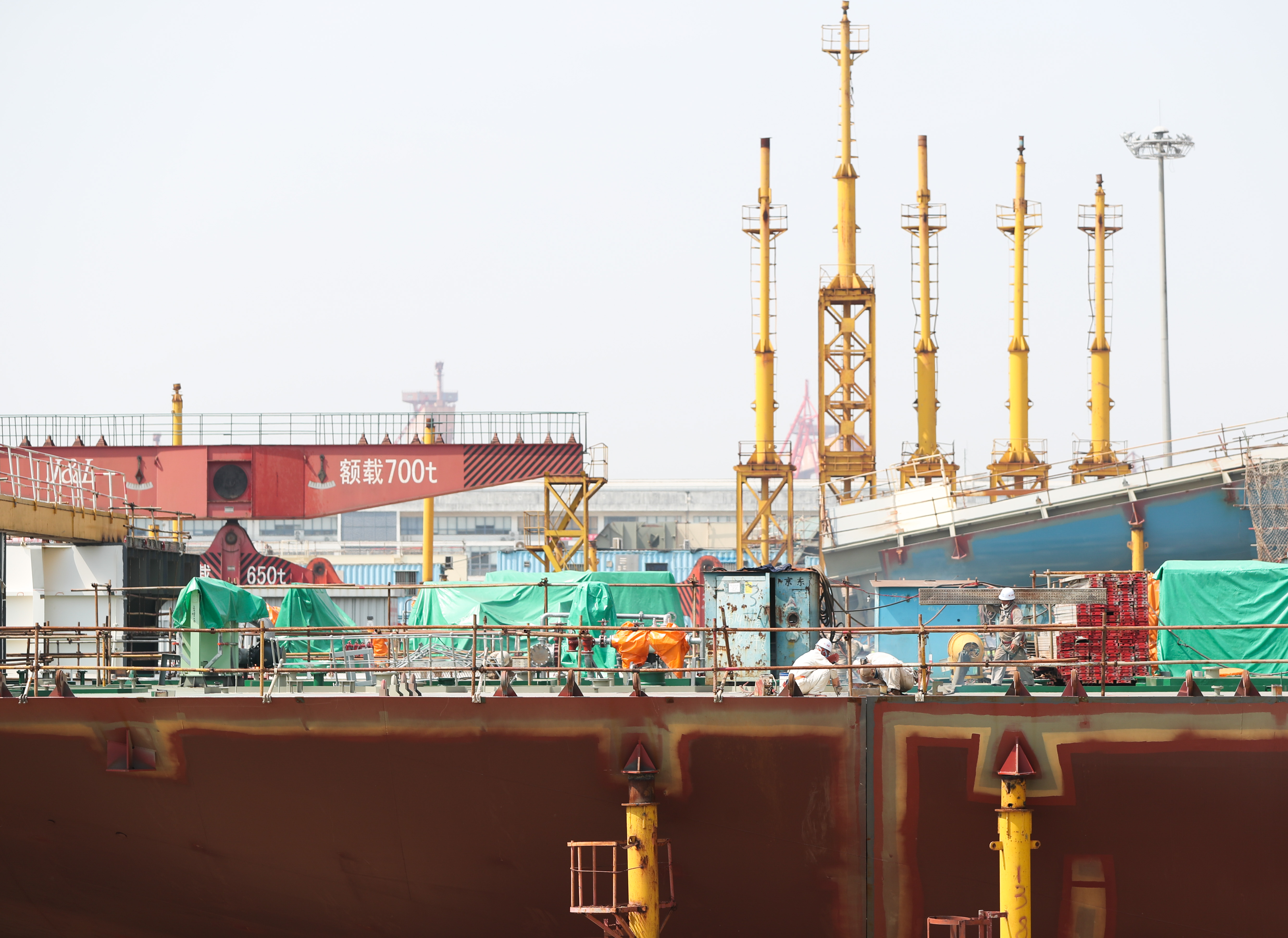 上海江南造船厂加快复工复产