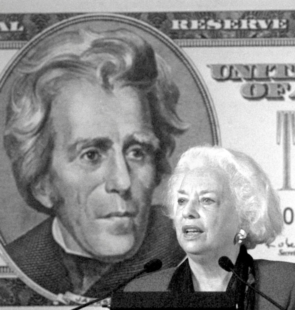 印有杰克逊头像的20美元面值纸钞1998年9月起在美国发行