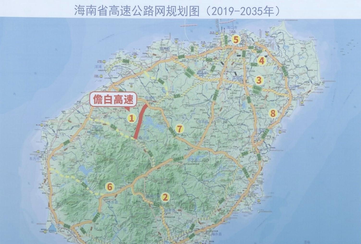 儋白高速通车海南即将实现县县通高速