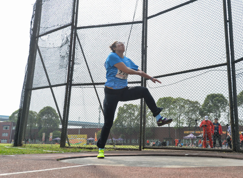 田径2021年投掷项群赛第一站女子铁饼赛况
