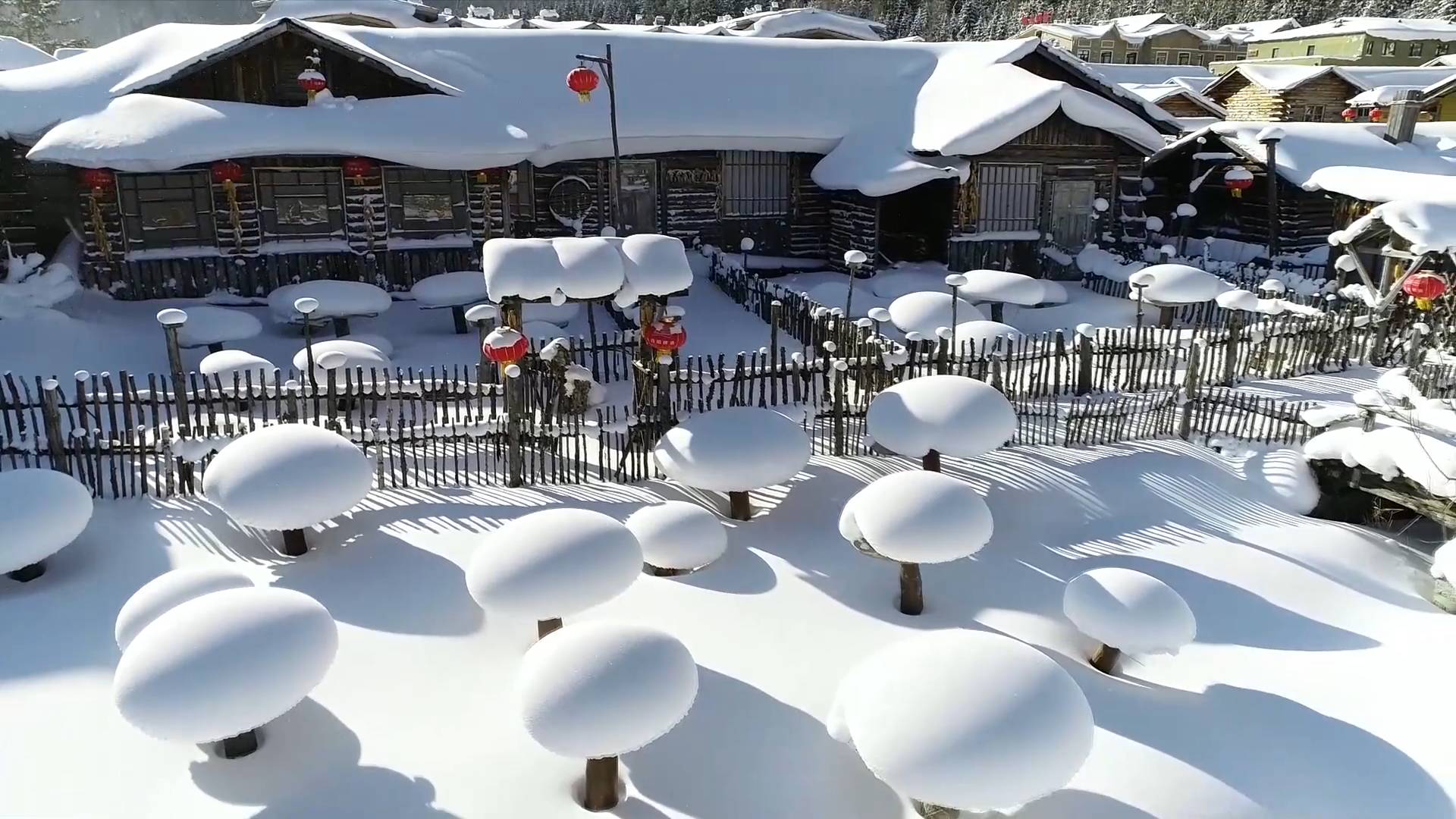 雪乡雪蘑菇图片