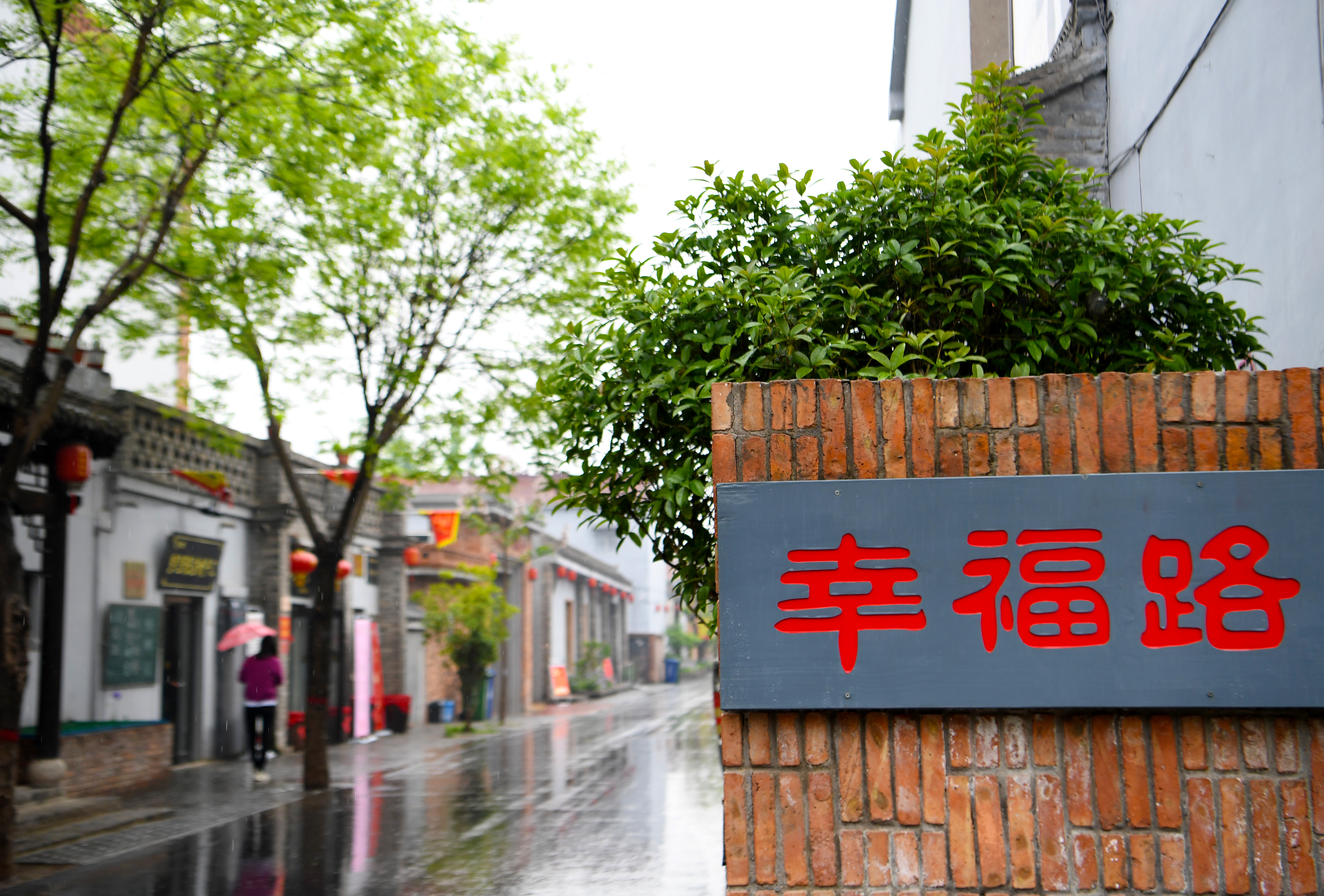 这是4月20日拍摄的张庄村幸福路.