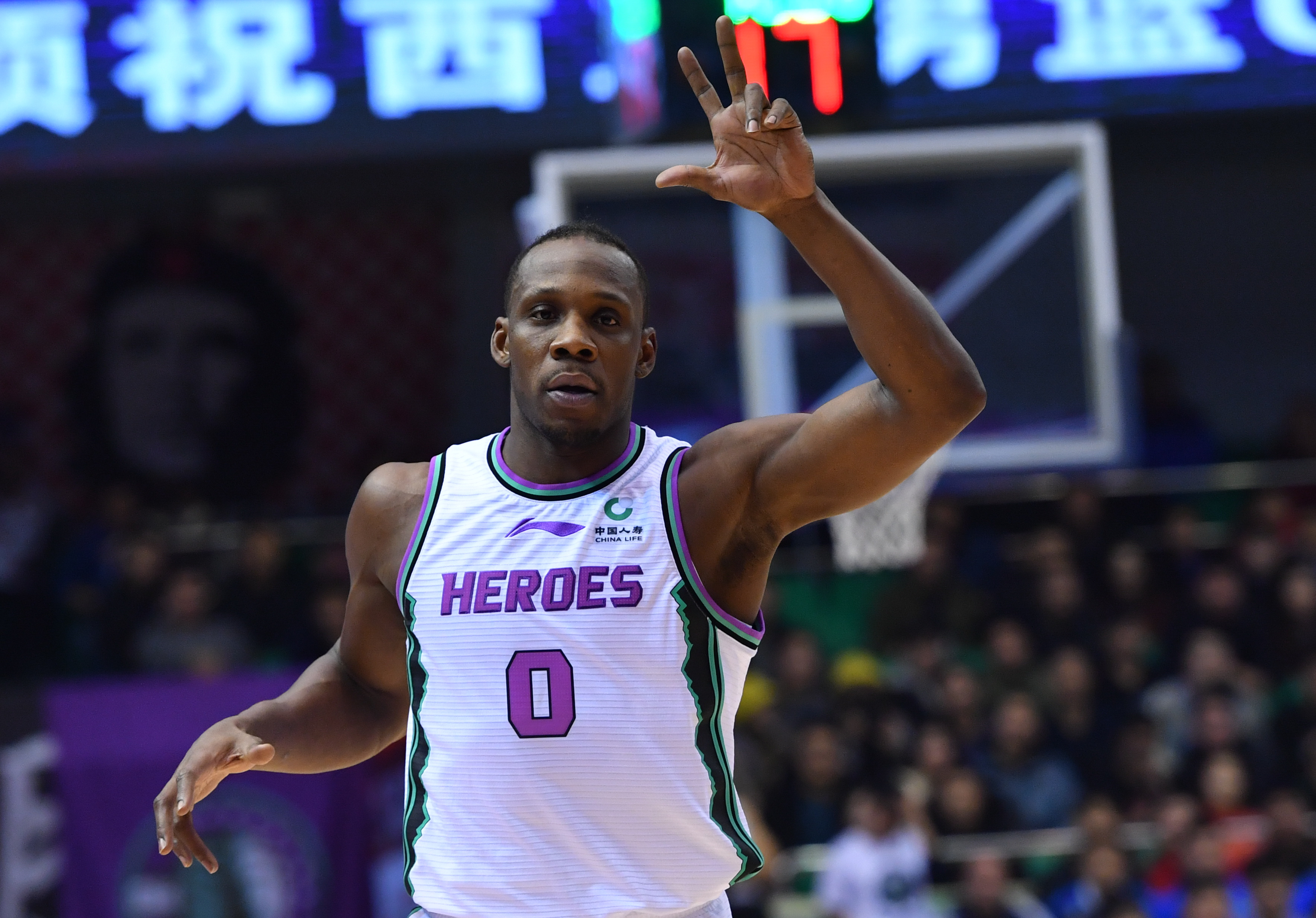 12月31日,山东队球员哈德森在比赛中.