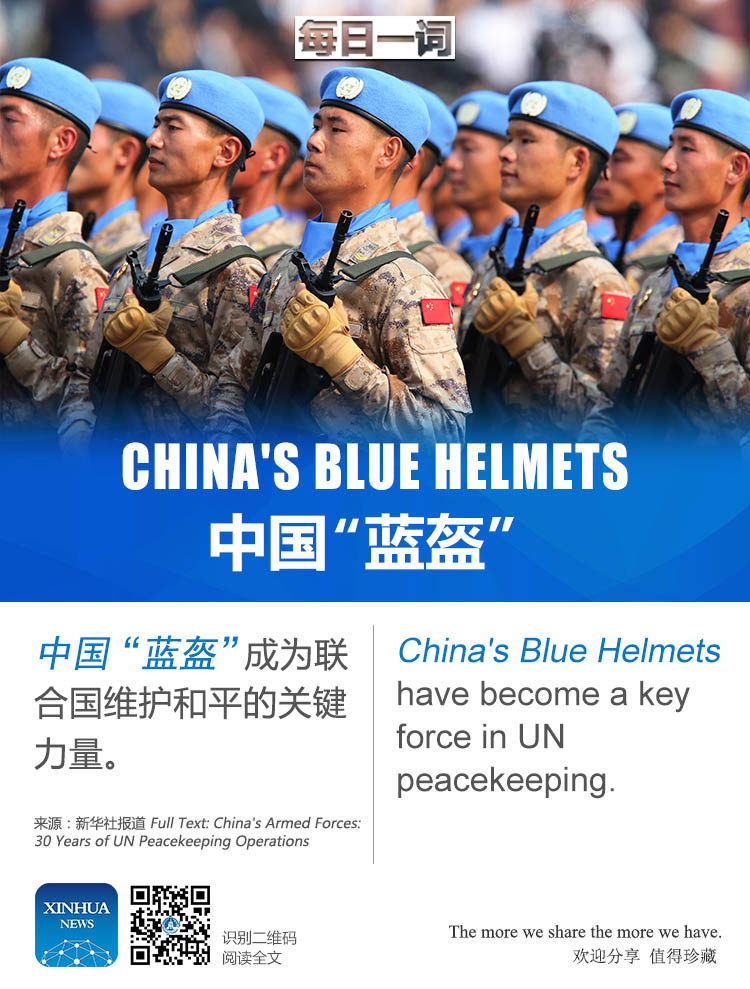 每日一词中国蓝盔