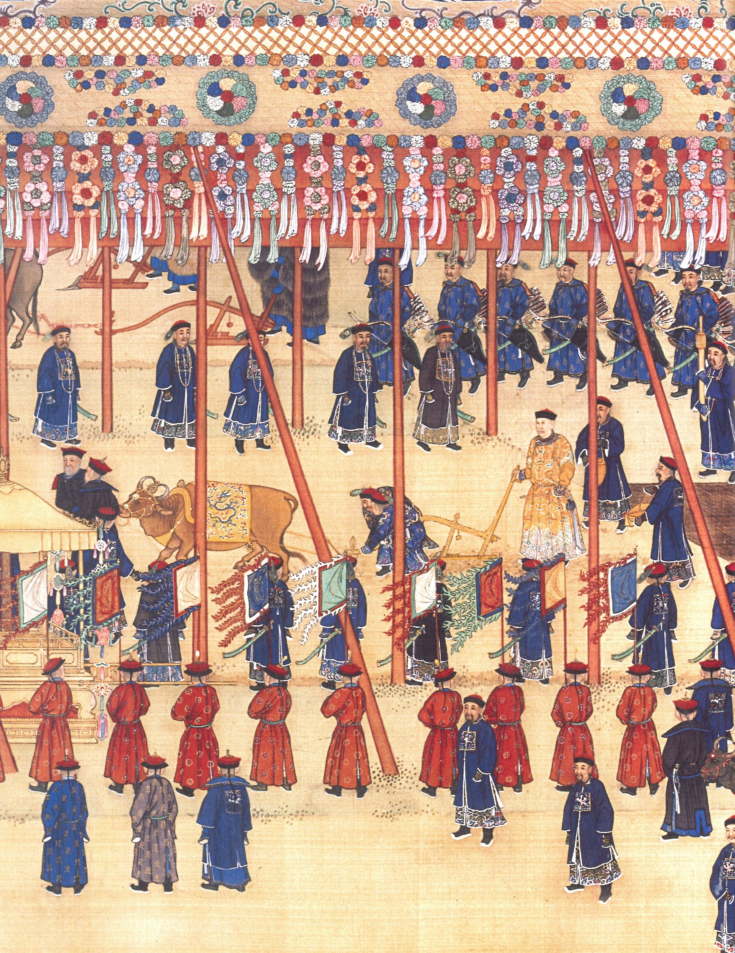 听文物讲故事·牛年说牛|胤禛耕织图册:四阿哥下田赶牛的样子,见过吗?