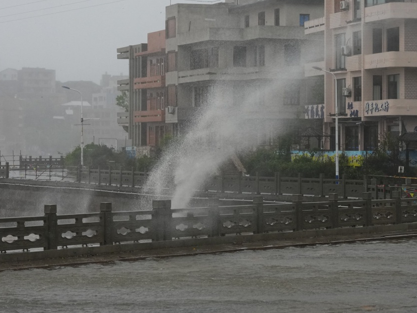 台风“白海豚”在浙江乐清二次登陆
